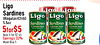 Ligo Lio Lio Sardines Ligo Ligo Ligo (Regular/Chili) 5.5oz Sardines Sardines Sardines 5for$5 - - - - - - - - - - - Was 5 for $7.45 Savings 32% Must Buy 5