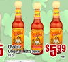 - CHOLULA - HOT - CHOLULA - - CHOLULA - HOT - - 5 Cholula ORIGINAL Original Hot Sauce 12 Oz. $599 ea.