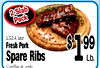 2 Slab Pack U.S.D.A. Leon Fresh Pork Spare Ribs $ 199 Lb. Castillas de cerdo