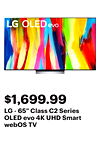 LG - 65" Class C2 Series OLED evo 4K UHD Smart webOS TV
