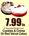 Cookies & Creme Or Red Velvet Cakes