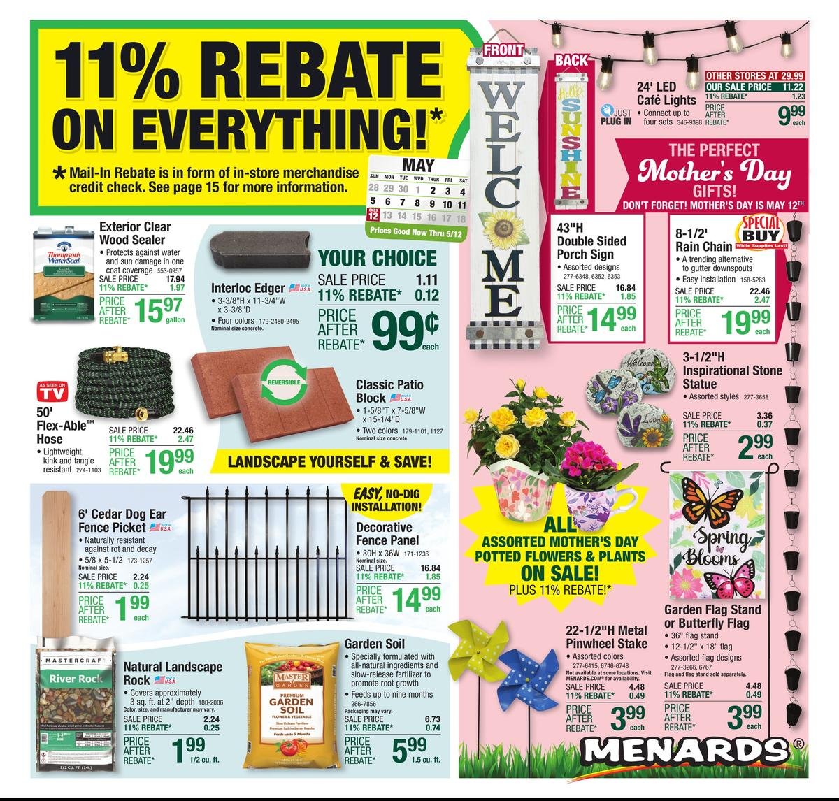 Menards weekly ad - page 1