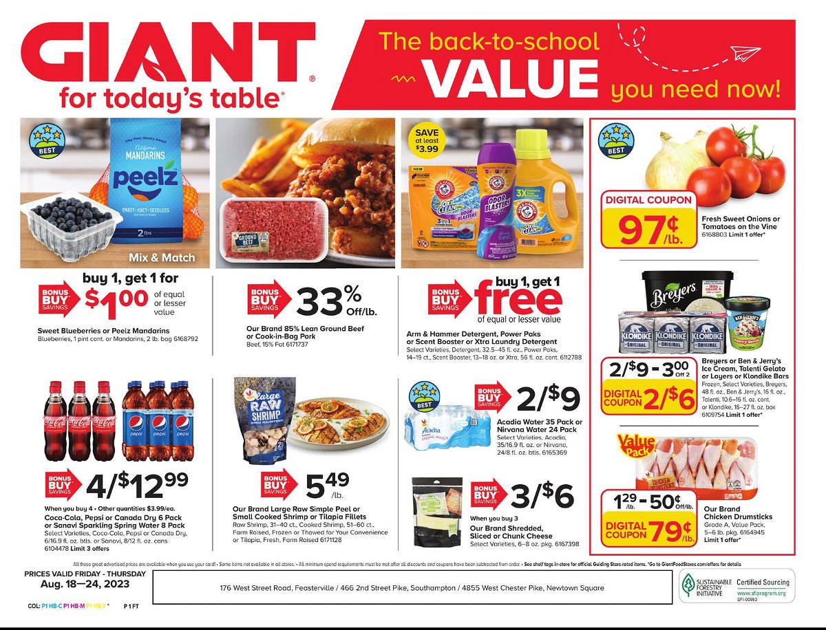 giant weekly ad