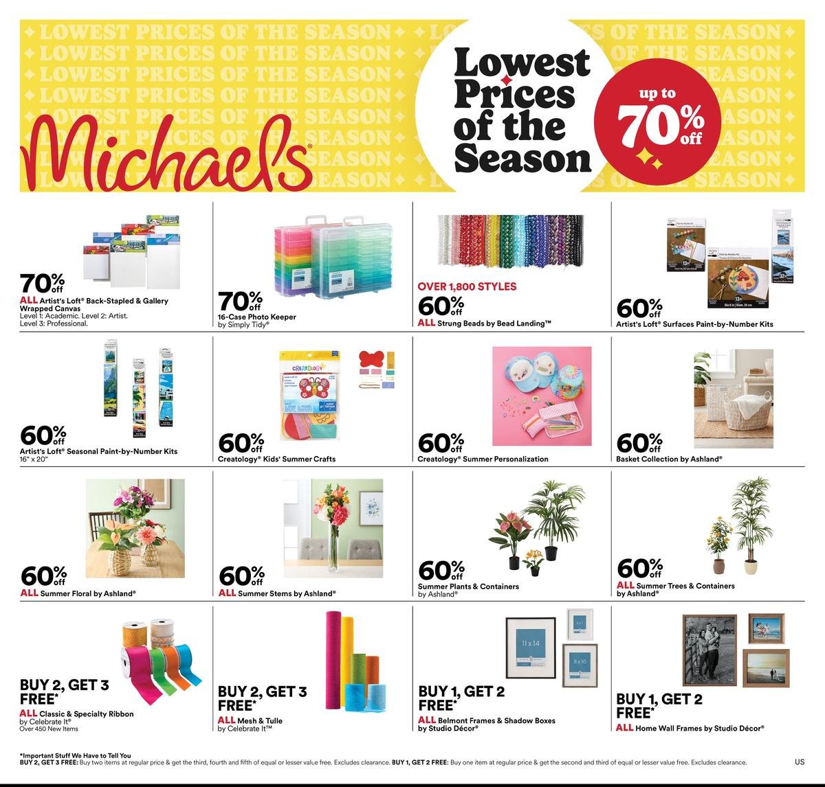 Michaels weekly ad - page 1