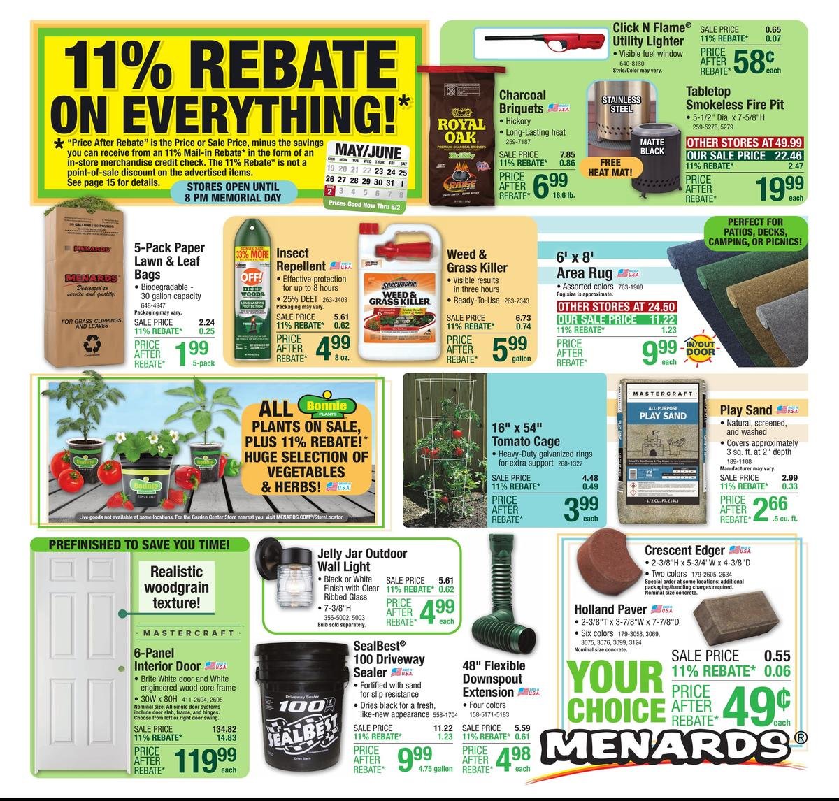 Menards weekly ad - page 1