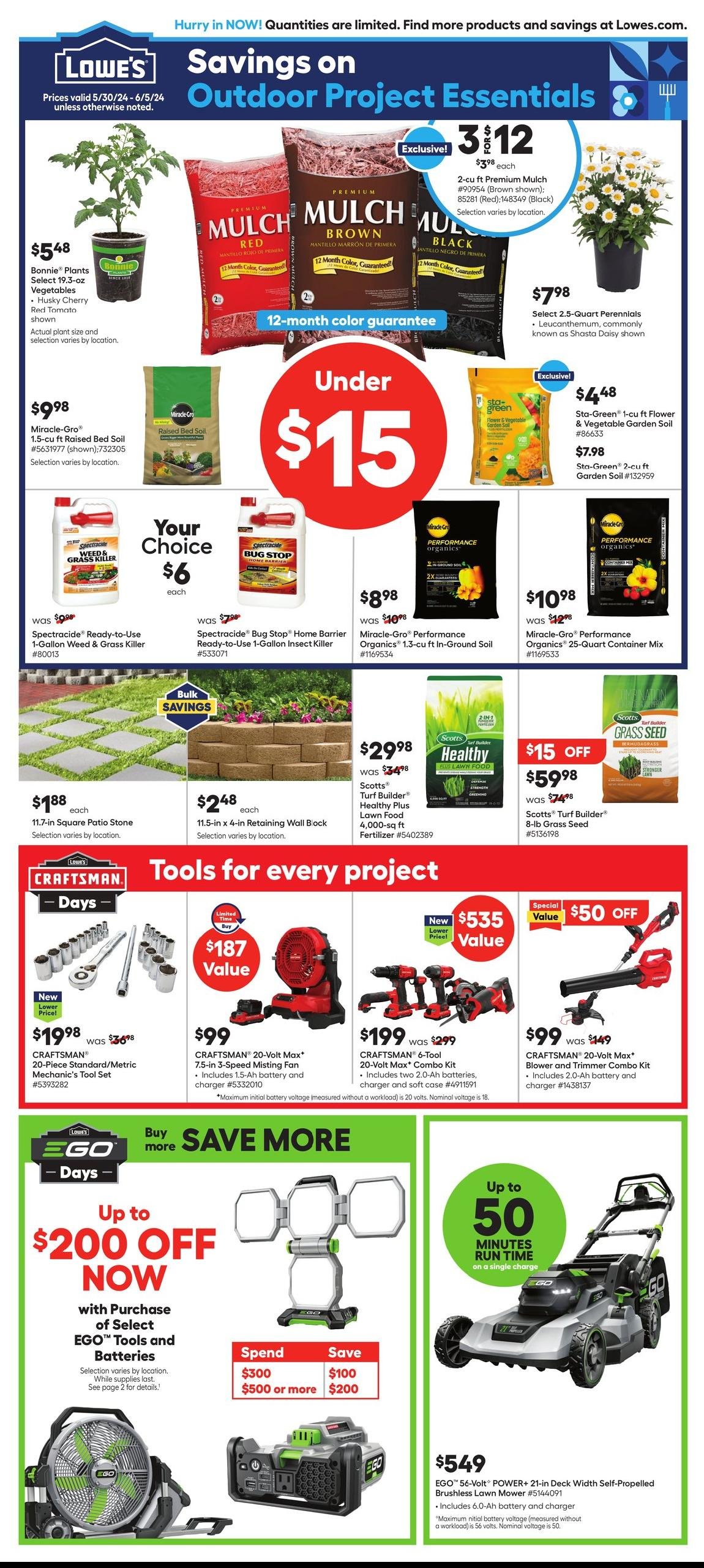 Lowe's weekly ad - page 1