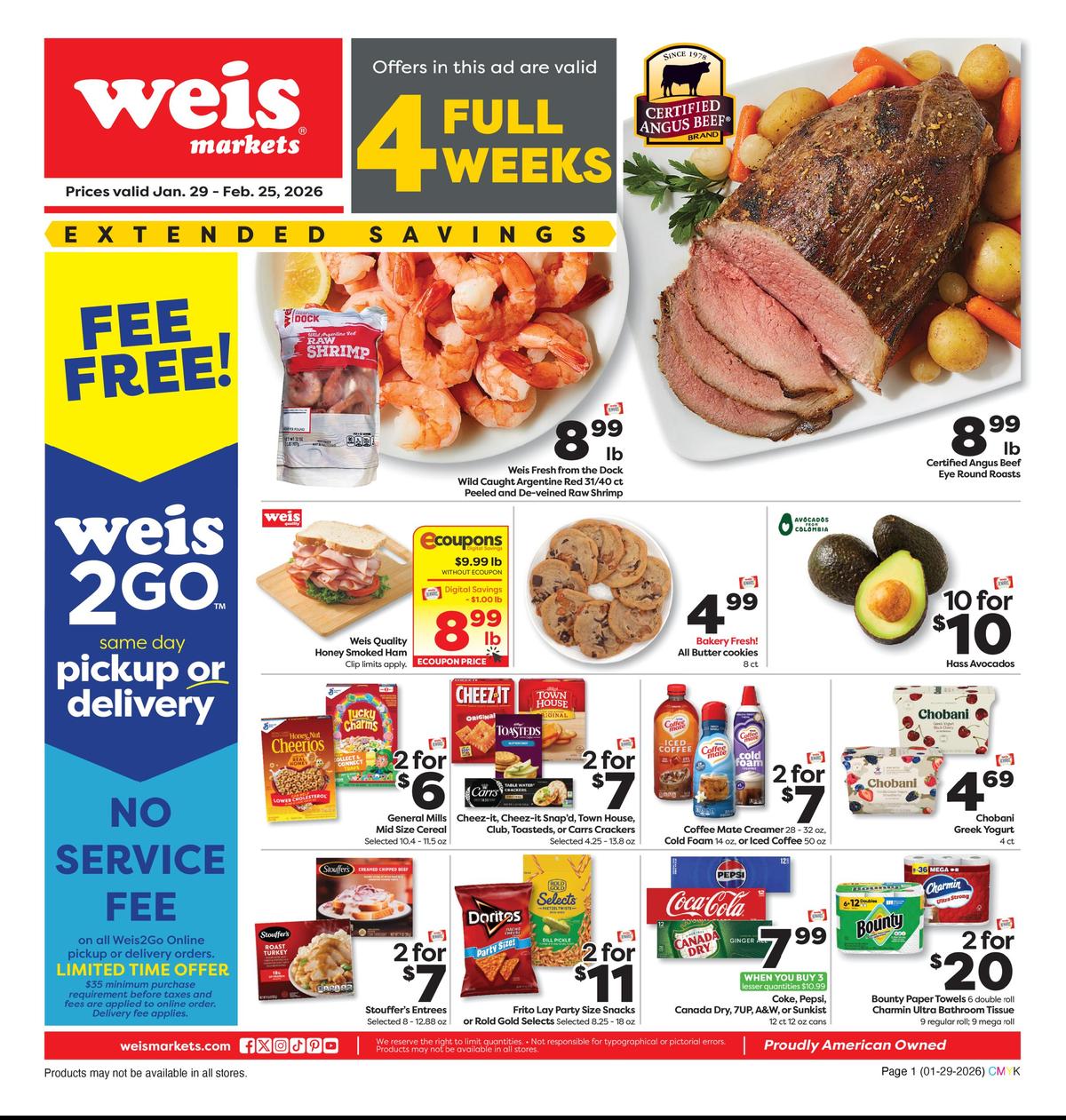 Weis Markets Weekly Ad (01/29/26 02/25/26) & Flyer Preview EveryPayJoy