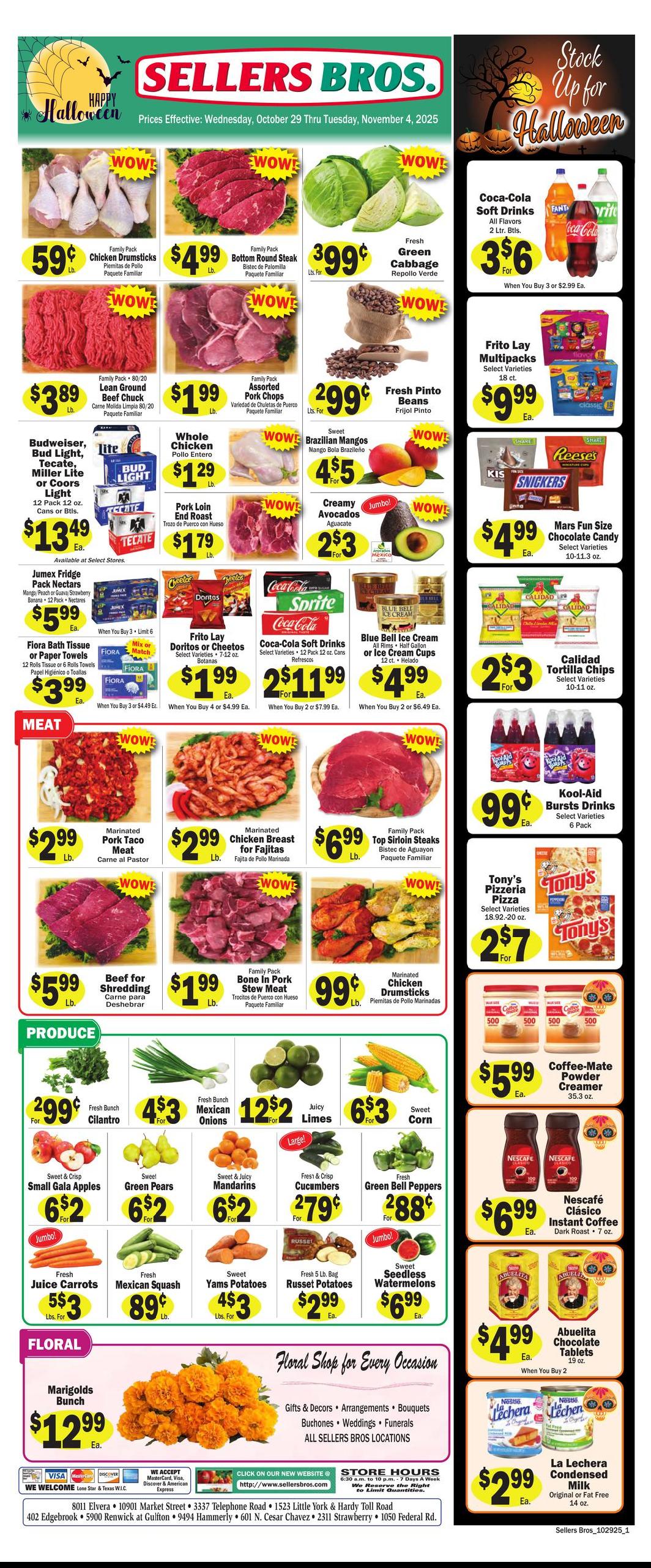 Sellers Bros. Weekly Ad (10/29/25 - 11/04/25) & Flyer Preview - EveryPayJoy