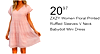 ZXZY Women Floral Printed Ruffled Sleeves V Neck Babydoll Mini Dress